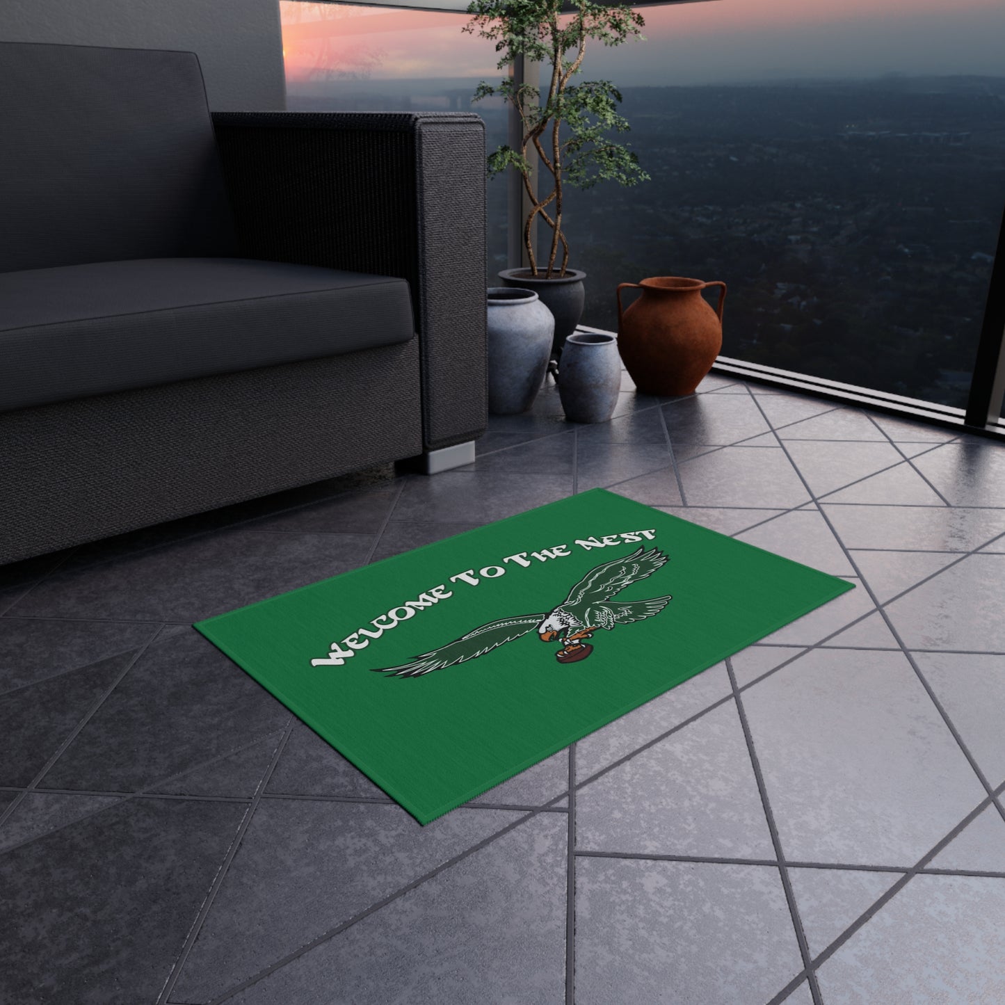 Eagles "Welcome To The Nest" - Outdoor Rug