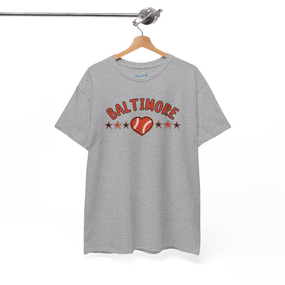 Baltimore Baseball Unisex Heavy Cotton Tee