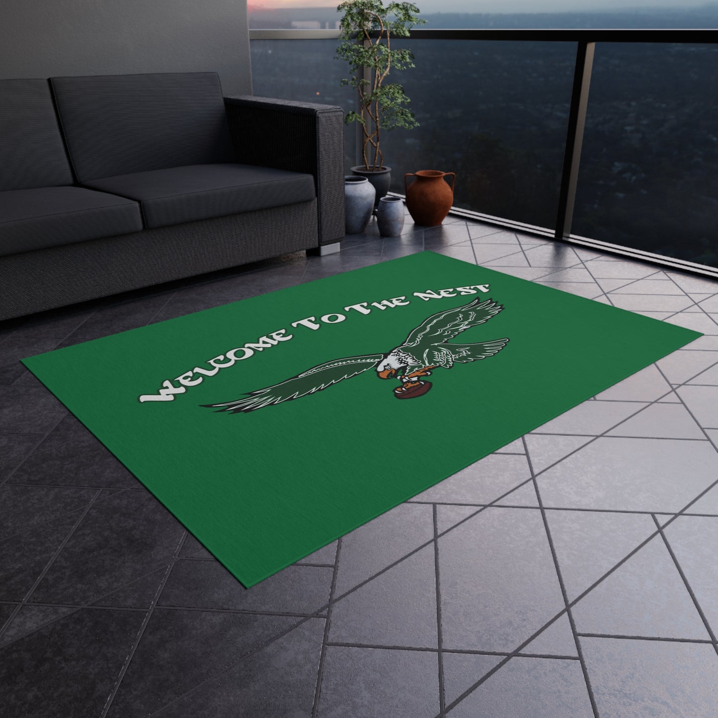 Eagles "Welcome To The Nest" - Outdoor Rug