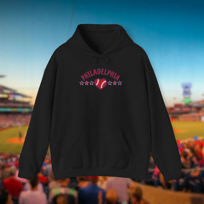 Philadelphia Loves Baseball Unisex Heavy Blend Hooded Sweatshirt